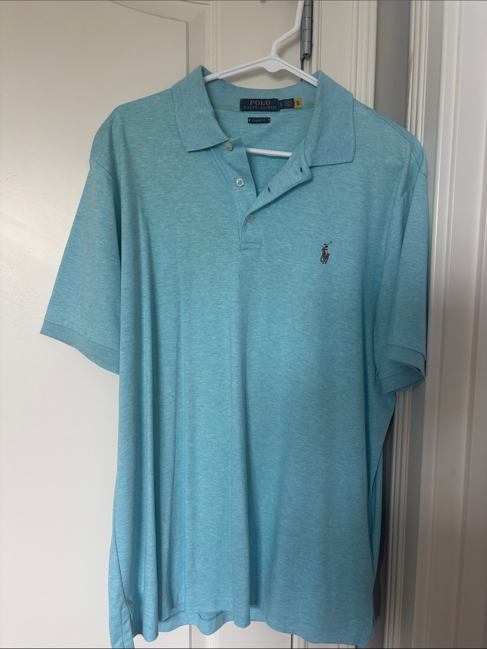 Polo by Ralph Lauren Heather Aqua Short-Sleeve Polo